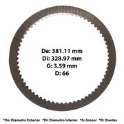 Disco Pasta 1 Lado 0501.215.216 ZF Ecolife Dientes Internos