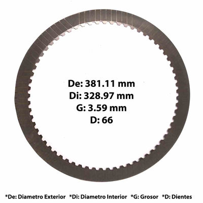 Disco Pasta 1 Lado 0501.215.216 ZF Ecolife Dientes Internos