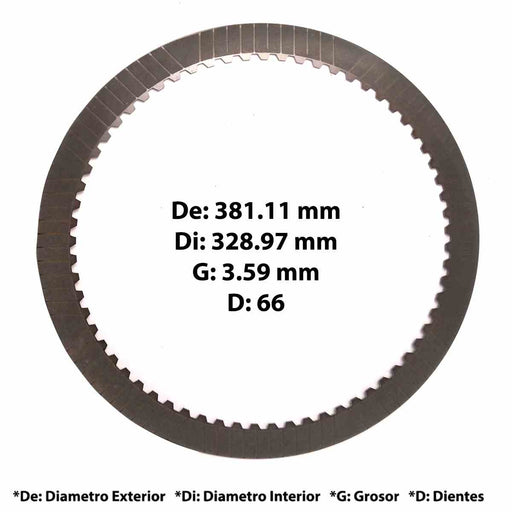 Disco Pasta 1 Lado 0501.215.216 ZF Ecolife Dientes Internos