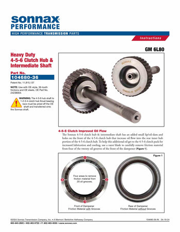 Sonnax Hub Reforzado con Flecha 4-5-6 6L80
