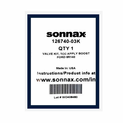 Sonnax Kit Valvula Boost Refuerzo de Aplicacion TCC 6R140