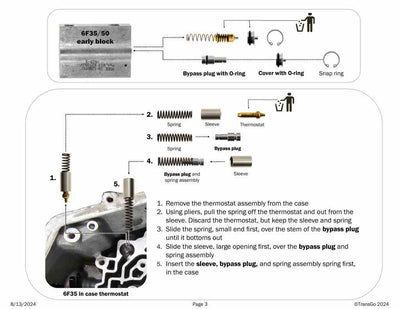 Transgo Kit Eliminar Termostato Cooler Flow Bypass Ford 4R44E 4R55E 5R44E 5R55E 5R55W 5R55S 6R140