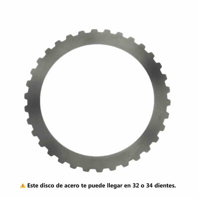 Disco Acero de Tambor Doble Directa / Intermedia .093" 32 / 34 Dientes 4.716" D.I. AXODE AX4S AX4N se Usa para Ajustes
