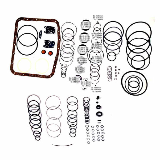 Detalle sellos y ligas juego empaques TRANSTEC Freudenberg 4EAT R4AXEL