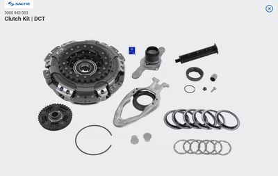 SACHS Repuesto Completo Doble Clutch Seco 0AM DQ200 3000 943 003