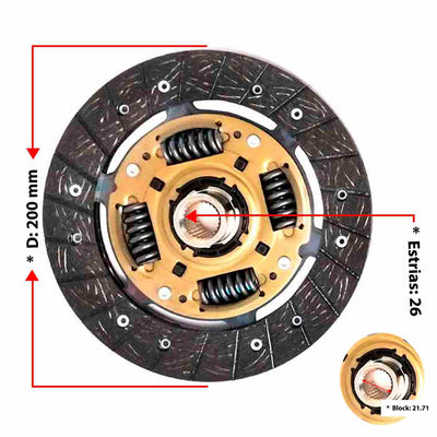 Kit Clutch Estandar Sachs Original 3000 990 323 March Note Tiida Versa
