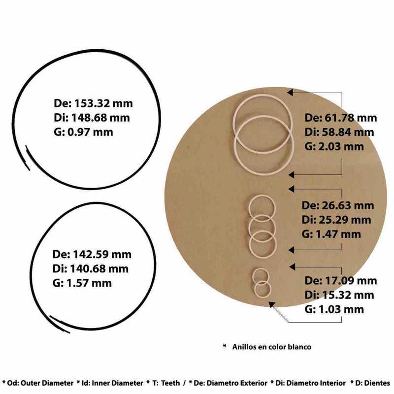 Juego Anillos Freudenberg RE0F10E JF017E