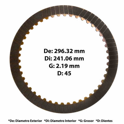 Disco Pasta 1 Lado 4181.292.032 ZF Ecolife Dientes Internos