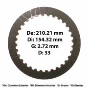 Disco Pasta 1 Lado 4181.295.065 ZF Ecolife Dientes Internos