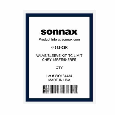 Sonnax Kit Valvula Sobremedida Limitadora de Convertidor 45RFE 5-45RFE 65RFE 66RFE 68RFE