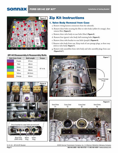 Sonnax Zip Kit 6R140