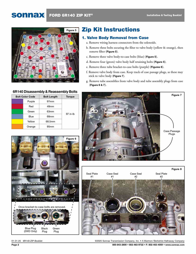Sonnax Zip Kit 6R140