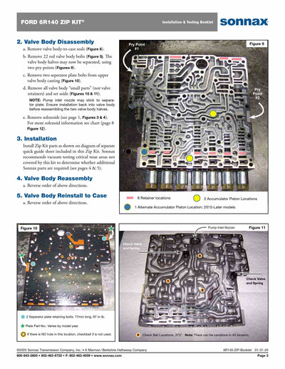 Sonnax Zip Kit 6R140