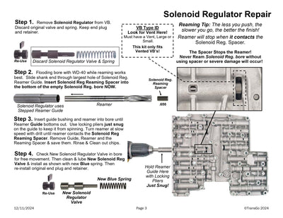 Transgo Válvulas Presión sin Rima (Gen 1/2 2006/20 6R60/75/80) (2003/UP ZF6HP19/26/32 Solo Gen1)