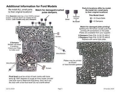 Kit Transgo Reparar Válvula Presión con Rima ( Gen 1/2 2006/20 6R60/75/80) (2003/UP ZF6HP19/26/32 Solo Gen1)