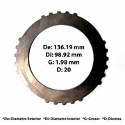 Disco Fe Metal ONDULADO .075 Avance 1996/UP 4R70W, 4R70E, 4R75W, 4R75E 