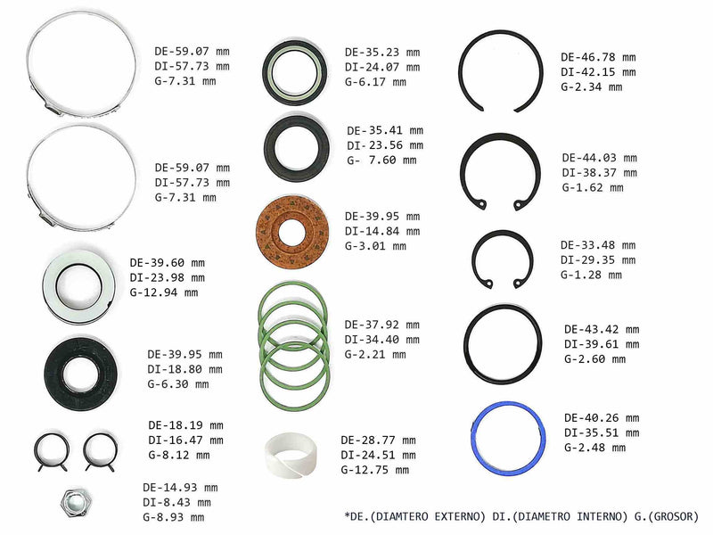 KIT CREMALLERA VALVULA GRANDE CHRYSLER DODGE PLYMOUTH