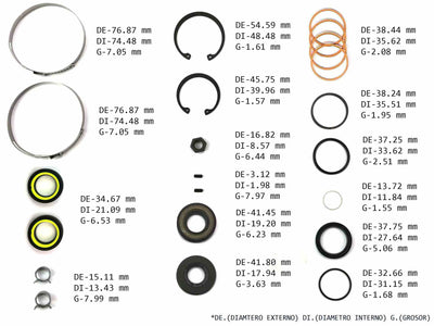 KIT CREMALLERA TOPAZ TEMPO ESCORT HOUSING ALUMINIO CON FIERRO