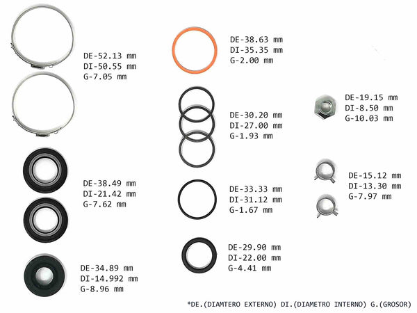 KIT CREMALLERA MAZDA INCLUYE RETENES DE BARRA 9980 CLIO PLATINA