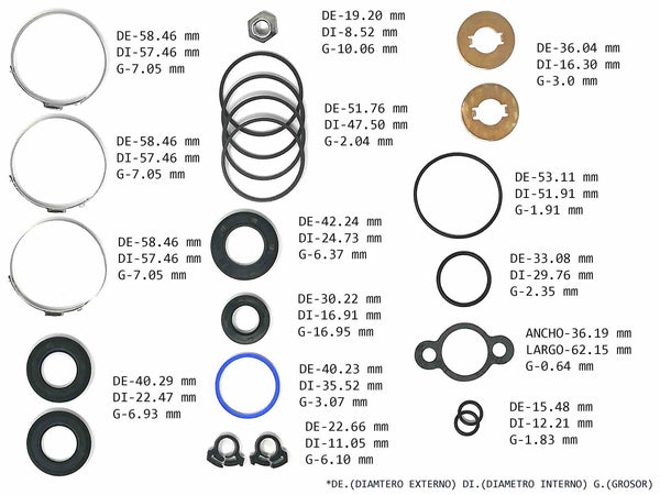 KIT CREMALLERA TSURU 2 VALVULA GRUESA IGUAL AL 8224