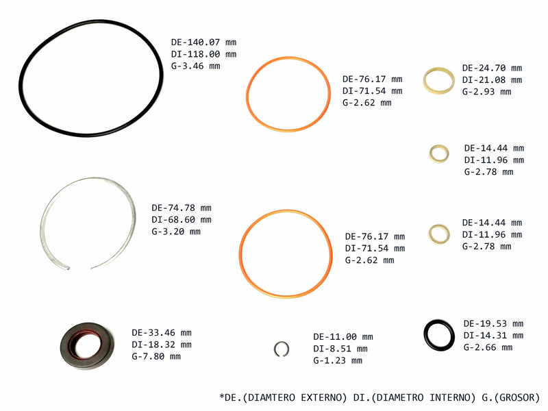 KIT BOMBA DE DIRECCION PONTIAC TRANSAM LIGA GRANDE CON TAPA TRASERA SEGURO REDONDO