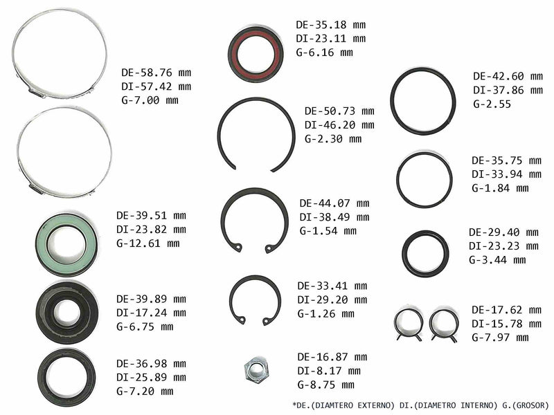 KIT CREMALLERA CHEVROLET TORNADO Y VARIOS SATURN