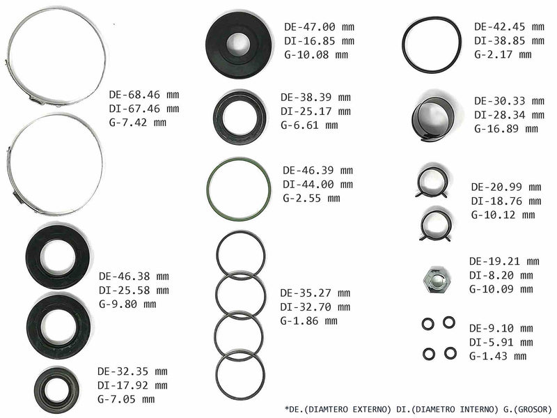 KIT CREMALLERA CHEVROLET COLORADO 2004/10 4X2 (Z85) ISUZU I-290 I-370