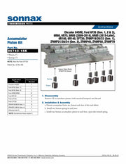 Sonnax Kit Pistones Acumuladores [7] 6F35 6R100 6R140 6R60 6R75 6R80 845RE ZF6HP19/34 ZF8HP45/70