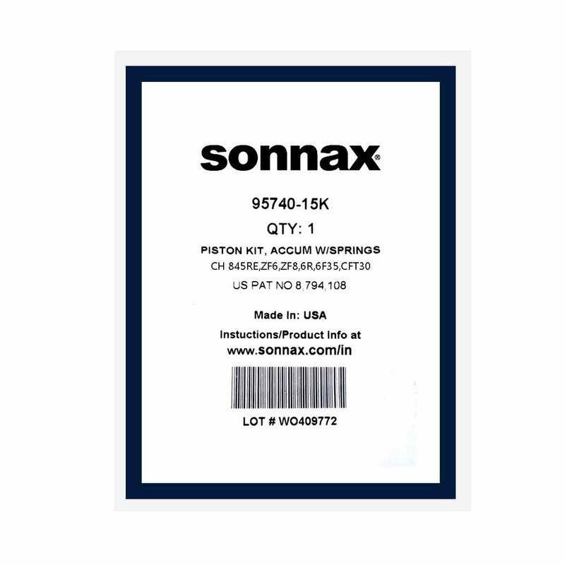 Sonnax Kit Pistones Acumuladores [7] 6F35 6R100 6R140 6R60 6R75 6R80 845RE ZF6HP19/34 ZF8HP45/70