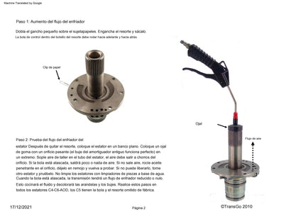 Transgo Flecha Adaptar Turbina C6 en Cajas AOD