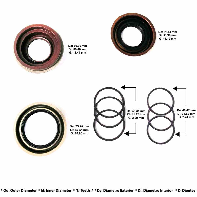 Juego de Empaques Freudenberg sin Pistones Start Stop 3ra Gen 6T40 6T45 X23F MH7 2014/UP