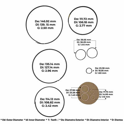 Juego de Anillos Completo Freudenberg 2010/UP JF015E