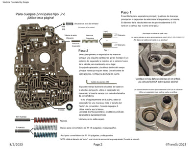Shift Kit Transgo Honda 6 Cyl 4 y 5 Cambios Corrige Codigo P0740 Sobrecalentamiento de Covertidor