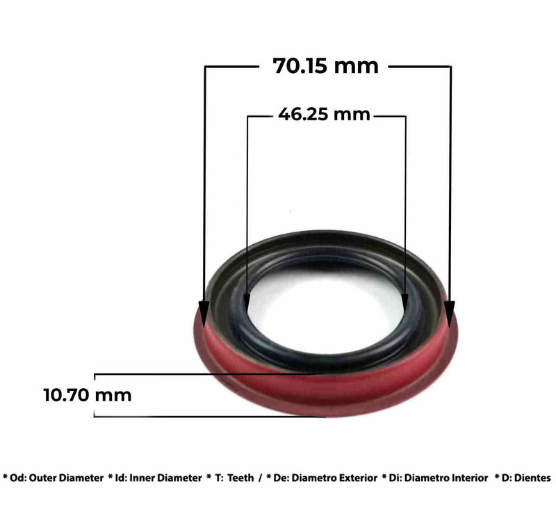 Retén de Bomba TH350 TH400 National para GM