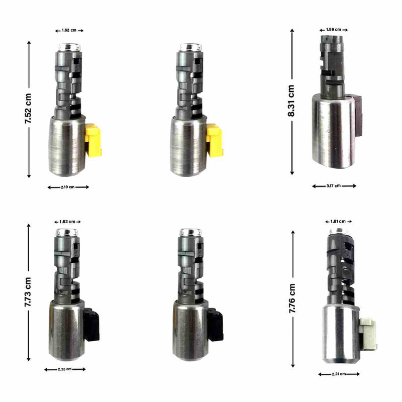 JUEGO DE SOLENOIDES LINEALES [6] 3/4 PULGADA DIAMETRO VERIFICAR REQUIEREN REAPRENDIZAJE VW 09G