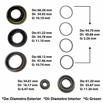 Juego de Empaques TSS Rojo 2008/14 Gen1 6T40 6T45