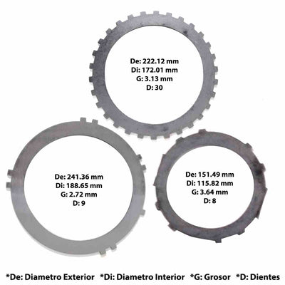 Pack Fe Discos de Acero Allison 1970/UP AT540 AT543 AT545