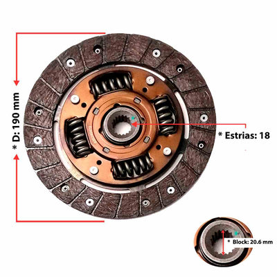 Kit Clutch Estandar Sachs Original KF639-02 200SX Lucino Sentra Tsubame Tsuru