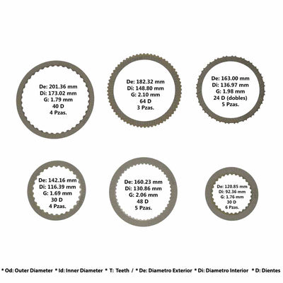 Pack Discos Pasta Raybestos 2020/UP 10R60 10L60