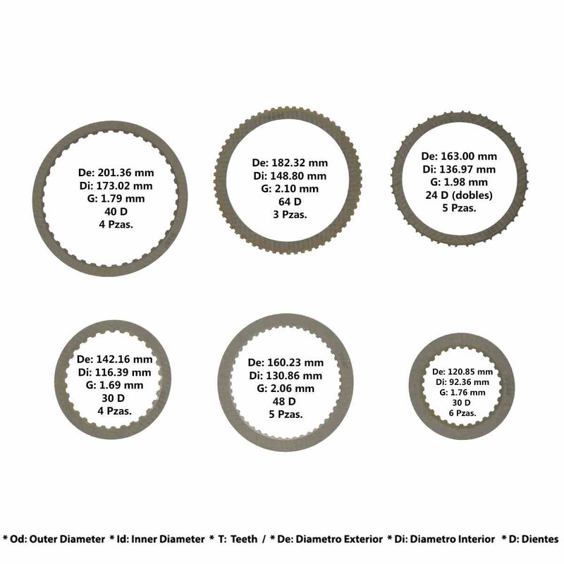 Pack Discos Pasta Raybestos 2020/UP 10R60 10L60
