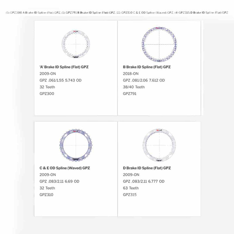 Pack Discos Pasta Raybestos GPZ 2018/UP ZF8HP75