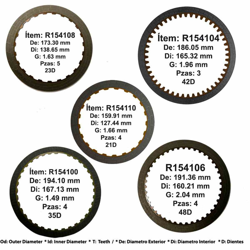 PACK DISCOS DE PASTA RAYBESTOS HT 8L90
