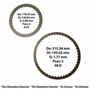 Pack de Discos de Pasta TSS 0BH DQ500