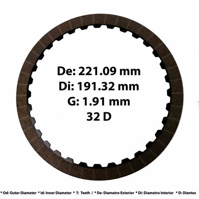 Disco Pasta Raybestos 32D .066 8.527 D.E. [5] 2015/18 6R140