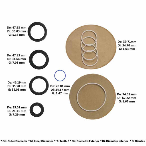 Retenes y Ligas Caja Dirección Jeep Wrangler 2009-2013 Veinte07 México