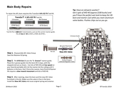 Transgo Shift Kit 2012/UP 6F35 GEN 2
