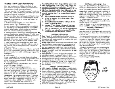 Transgo Shift Kit TH700 4L60 1982/93