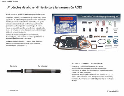 Shift Kit Transgo AOD