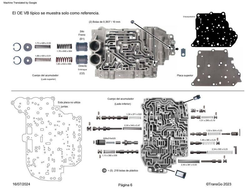 TRANSGO SHIFT KIT U140E U140F U240E U241E FACIL INSTALACION