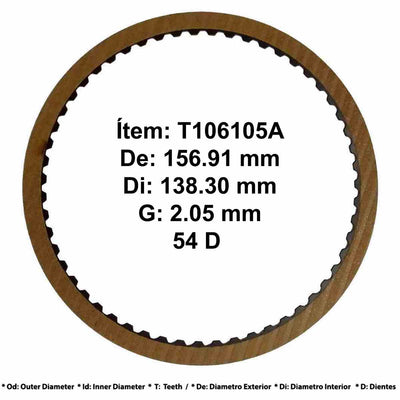 DISCO DE PASTA TSS 4TA-5TA-6TA (C2) [3-4] ALTA ENERGIA (SEGMENTADO) TF-80SC, TF-81SC